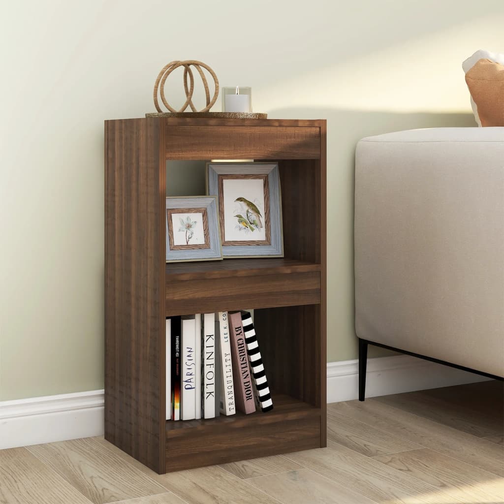 vidaXL Book Cabinet/Room Divider Brown Oak 40x30x72 cm