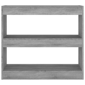 vidaXL Book Cabinet/Room Divider Grey Sonoma 80x30x72 cm