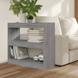 vidaXL Book Cabinet/Room Divider Grey Sonoma 80x30x72 cm