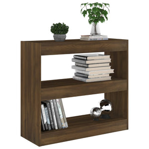 vidaXL Book Cabinet/Room Divider Brown Oak 80x30x72 cm