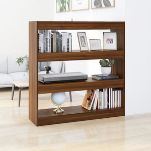 vidaXL Book Cabinet/Room Divider Brown Oak 100x30x103 cm