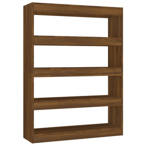 vidaXL Book Cabinet/Room Divider Brown Oak 100x30x135 cm