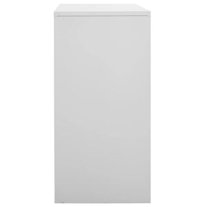 vidaXL Locker Cabinets 2 pcs Light Grey 90x45x92.5 cm Steel