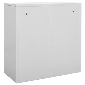 vidaXL Locker Cabinets 2 pcs Light Grey 90x45x92.5 cm Steel