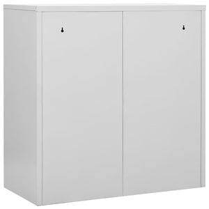 vidaXL Locker Cabinets 2 pcs Light Grey and Green 90x45x92.5 cm Steel