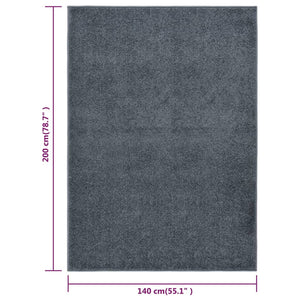 vidaXL Rug Short Pile 140x200 cm Anthracite