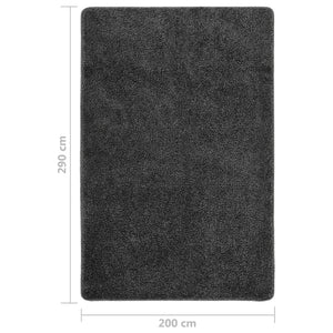 vidaXL Shaggy Rug Dark Grey 200x290 cm Anti Slip