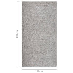 vidaXL Shaggy Rug Light Grey 80x150 cm Anti Slip