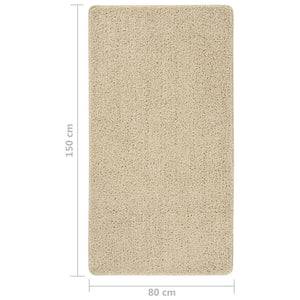 vidaXL Shaggy Rug Cream 80x150 cm Anti Slip