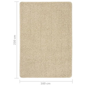 vidaXL Shaggy Rug Cream 160x230 cm Anti Slip