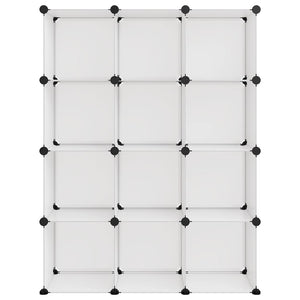 vidaXL Storage Cube Organiser with 12 Cubes Transparent PP