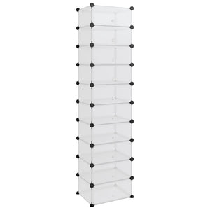 vidaXL Shoe Rack Transparent 44x32x174 cm PP