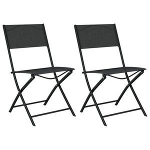 vidaXL 3 Piece Bistro Set Steel Black