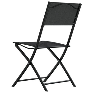 vidaXL 3 Piece Bistro Set Steel Black