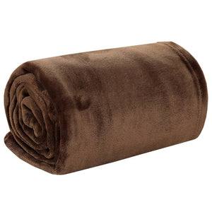 vidaXL Blanket Cocoa Brown 150x200 cm Polyester