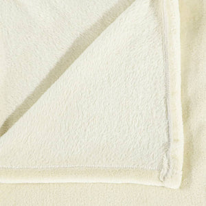 vidaXL Blanket Cream 150x200 cm Polyester