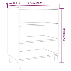 vidaXL Sideboard Grey Sonoma 57x35x70 cm Engineered Wood