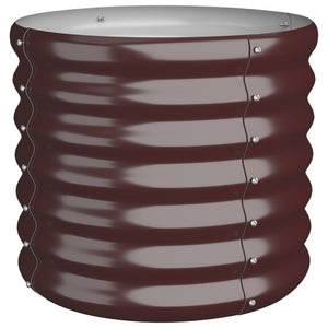 vidaXL Garden Planter Powder-coated Steel 40x40x36 cm Brown