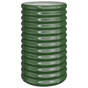 vidaXL Garden Planter Powder-coated Steel 40x40x68 cm Green