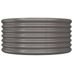 vidaXL Garden Planter Powder-coated Steel 80x80x36 cm Grey