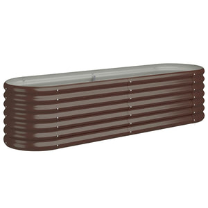 vidaXL Garden Raised Bed Powder-coated Steel 152x40x36 cm Brown