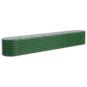 vidaXL Garden Raised Bed Powder-coated Steel 260x40x36 cm Green