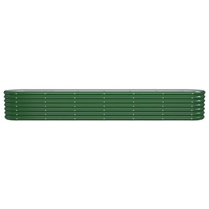 vidaXL Garden Raised Bed Powder-coated Steel 260x40x36 cm Green