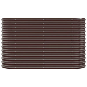 vidaXL Garden Raised Bed Powder-coated Steel 114x40x68 cm Brown