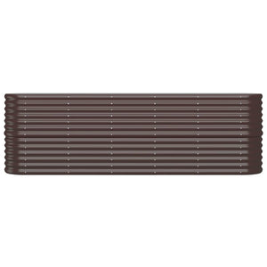 vidaXL Garden Raised Bed Powder-coated Steel 224x40x68 cm Brown