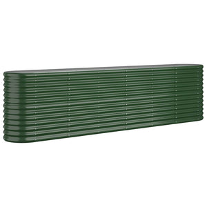 vidaXL Garden Raised Bed Powder-coated Steel 260x40x68 cm Green