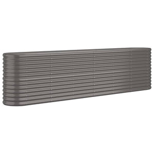 vidaXL Garden Raised Bed Powder-coated Steel 260x40x68 cm Grey