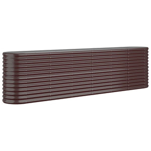 vidaXL Garden Raised Bed Powder-coated Steel 260x40x68 cm Brown