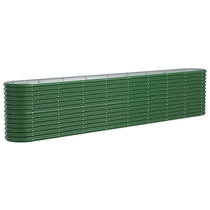 vidaXL Garden Raised Bed Powder-coated Steel 332x40x68 cm Green