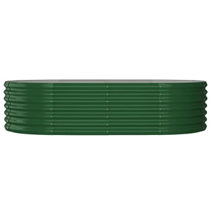 vidaXL Garden Raised Bed Powder-coated Steel 152x80x36 cm Green