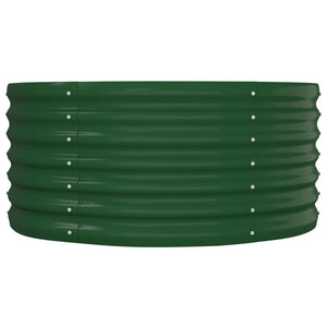 vidaXL Garden Raised Bed Powder-coated Steel 152x80x36 cm Green