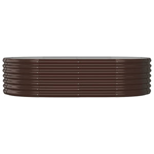 vidaXL Garden Raised Bed Powder-coated Steel 152x80x36 cm Brown