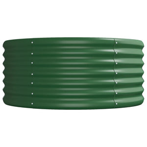 vidaXL Garden Raised Bed Powder-coated Steel 296x80x36 cm Green