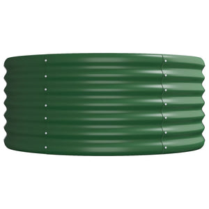 vidaXL Garden Raised Bed Powder-coated Steel 368x80x36 cm Green