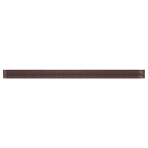 vidaXL Garden Raised Bed Powder-coated Steel 620x80x36 cm Brown