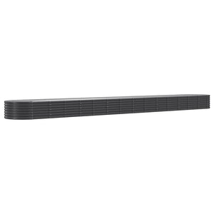 vidaXL Garden Raised Bed Powder-coated Steel 620x80x36 cm Anthracite