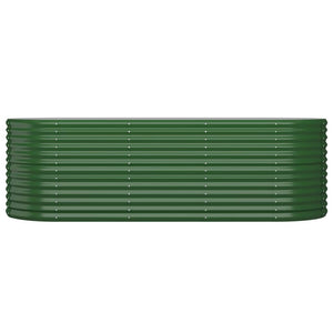 vidaXL Garden Raised Bed Powder-coated Steel 224x80x68 cm Green