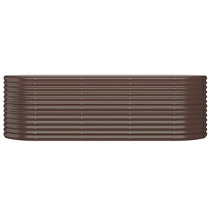 vidaXL Garden Raised Bed Powder-coated Steel 224x80x68 cm Brown