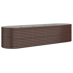 vidaXL Garden Raised Bed Powder-coated Steel 296x80x68 cm Brown