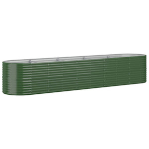 vidaXL Garden Raised Bed Powder-coated Steel 368x80x68 cm Green