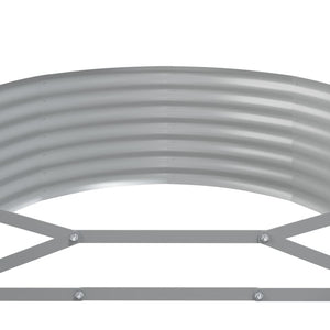 vidaXL Garden Raised Bed Powder-coated Steel 175x100x36 cm Grey