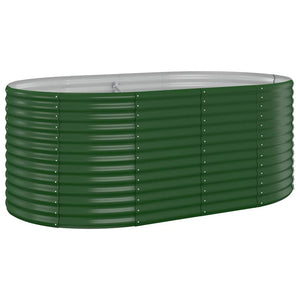 vidaXL Garden Raised Bed Powder-coated Steel 175x100x68 cm Green