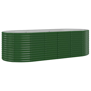 vidaXL Garden Raised Bed Powder-coated Steel 249x100x68 cm Green