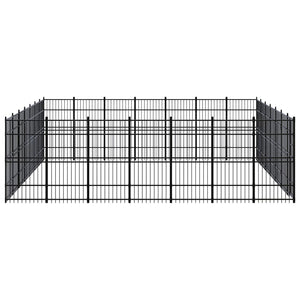 vidaXL Outdoor Dog Kennel Steel 45.16 m²