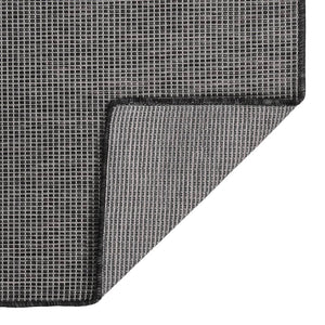 vidaXL Outdoor Flatweave Rug 80x150 cm Grey