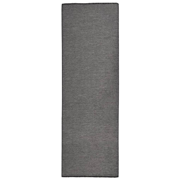 vidaXL Outdoor Flatweave Rug 80x250 cm Grey